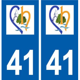 41 41Chouzy-sur-Cisse  logo ville autocollant plaque stickers département ville