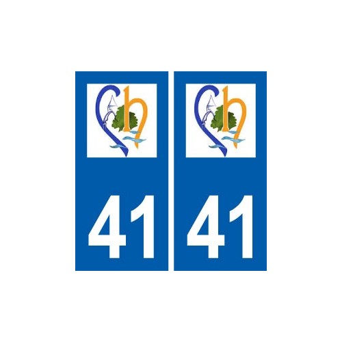 41 41Chouzy-sur-Cisse  logo ville autocollant plaque stickers département ville