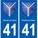 41 Chouzy-sur-Cisse blason ville autocollant plaque stickers département ville