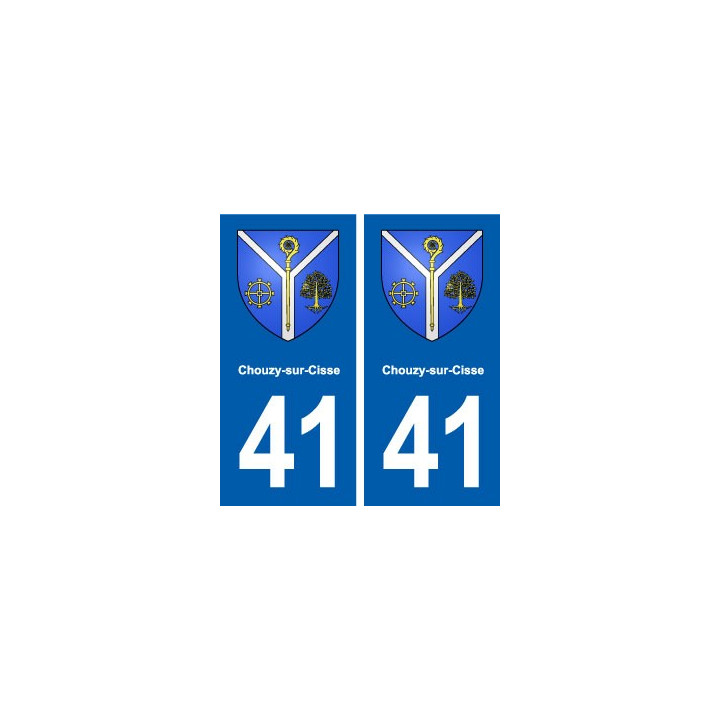 41 Chouzy-sur-Cisse blason ville autocollant plaque stickers département ville