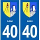 40 Léon sticker plate emblem stickers department city