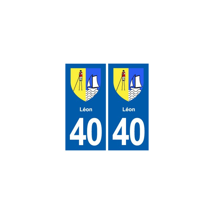40 Léon autocollant plaque blason stickers département ville