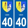 40 León de la etiqueta engomada de la placa emblema de pegatinas departamento de la ciudad de