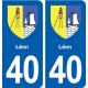 40 Léon autocollant plaque blason stickers département ville