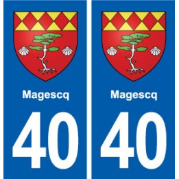 40 Magescq autocollant plaque blason stickers département ville