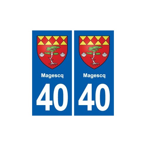 40 Magescq autocollant plaque blason stickers département ville
