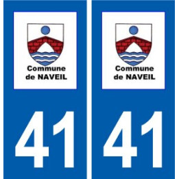 41 Naveil logo ville autocollant plaque stickers département ville