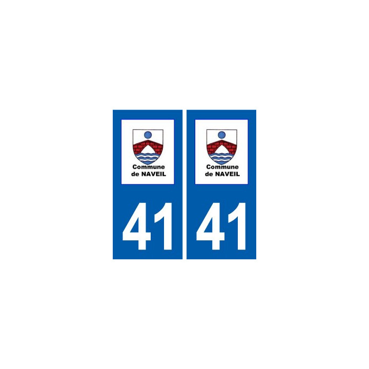 41 Naveil logo ville autocollant plaque stickers département ville