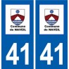 41 Naveil logo ville autocollant plaque stickers département ville