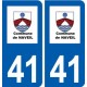 41 Naveil logo ville autocollant plaque stickers département ville