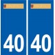 40 Magescq autocollant plaque logo stickers département ville