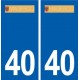 40 Magescq autocollant plaque logo stickers département ville