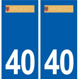 40 Magescq autocollant plaque logo stickers département ville