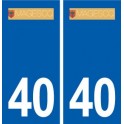 40 Magescq autocollant plaque logo stickers département ville