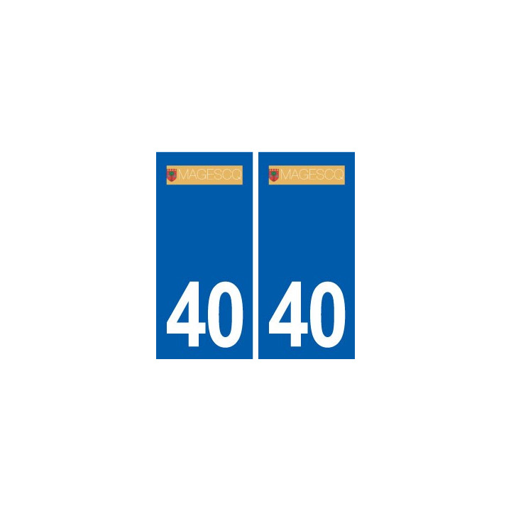 40 Magescq autocollant plaque logo stickers département ville