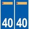 40 Magescq autocollant plaque logo stickers département ville
