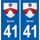 41  Naveil blason ville autocollant plaque stickers département ville