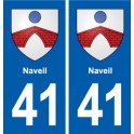 41  Naveil blason ville autocollant plaque stickers département ville