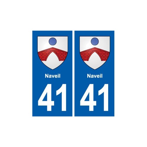 41  Naveil blason ville autocollant plaque stickers département ville