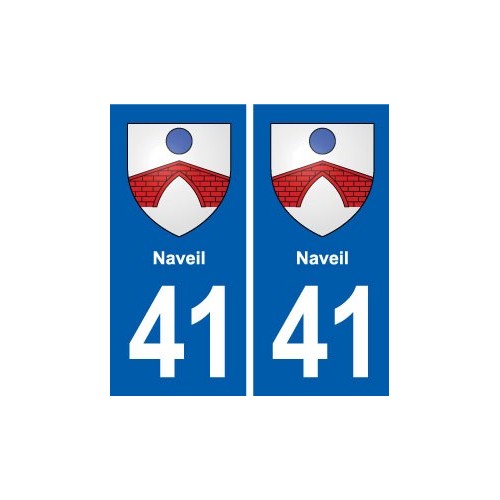 41  Naveil blason ville autocollant plaque stickers département ville