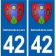 42 Belmont-de-la-Loire blason ville autocollant plaque stickers