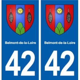 42 Belmont-de-la-Loire blason ville autocollant plaque stickers