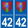 42 Belmont-de-la-Loire blason ville autocollant plaque stickers