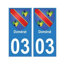 03 Domérat ville autocollant plaque