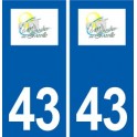43 Le Monastier-sur-Gazeille logo autocollant plaque immatriculation ville
