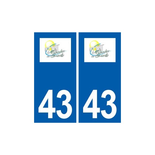 43 Le Monastier-sur-Gazeille logo autocollant plaque immatriculation ville