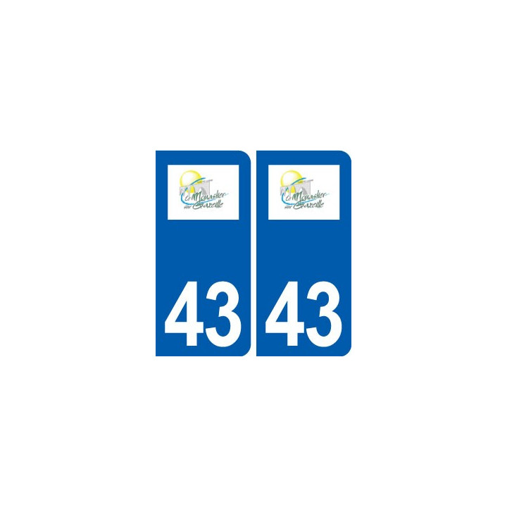 43 Le Monastier-sur-Gazeille logo autocollant plaque immatriculation ville