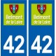 42 Belmont-de-la-Loire logo ville autocollant plaque stickers département