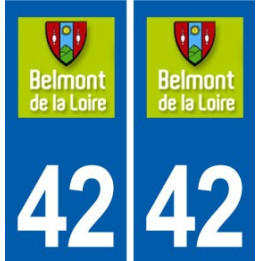 42 Belmont-de-la-Loire logo ville autocollant plaque stickers département