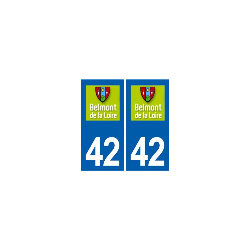 42 Belmont-de-la-Loire logo ville autocollant plaque stickers département