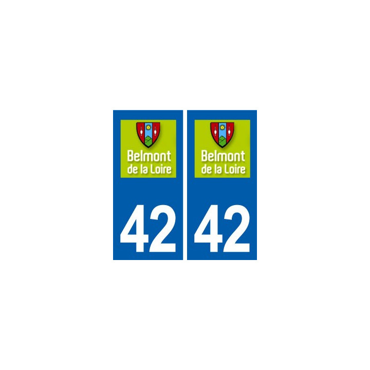 42 Belmont-de-la-Loire logo ville autocollant plaque stickers département