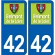 42 Belmont-de-la-Loire logo ville autocollant plaque stickers département