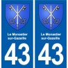 43 Le Monastier-sur-Gazeille stemma adesivo piastra di registrazione city