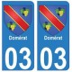 03 Domérat ville autocollant plaque