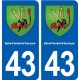 43 Saint-Ferréol-d'Auroure blason autocollant plaque immatriculation ville