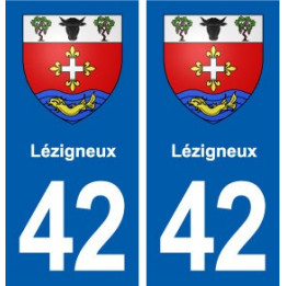 42 Lézigneux  blason ville autocollant plaque stickers département