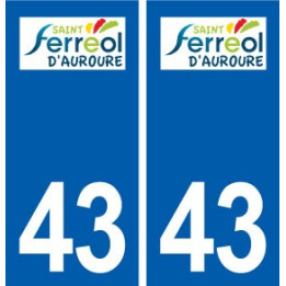43 Saint-Ferréol-d'Auroure logo autocollant plaque immatriculation ville
