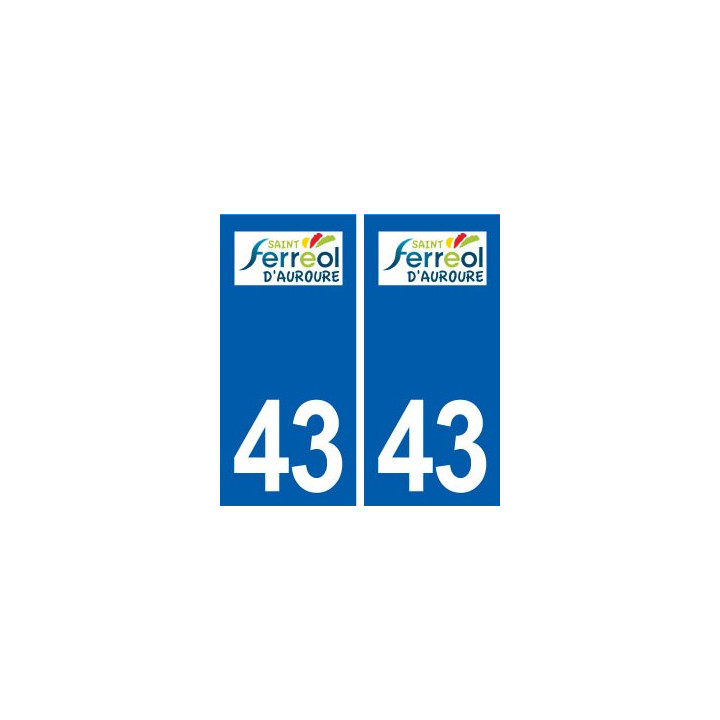 43 Saint-Ferréol-d'Auroure logo autocollant plaque immatriculation ville
