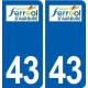 43 Saint-Ferréol-d'Auroure logo autocollant plaque immatriculation ville