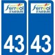 43 Saint-Ferréol-d'Auroure logo autocollant plaque immatriculation ville