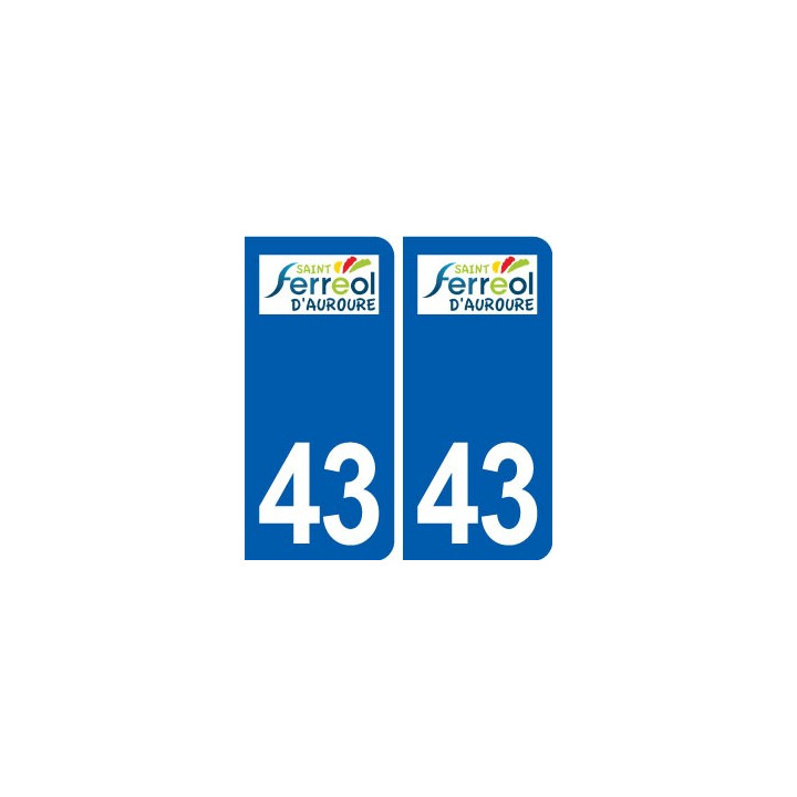 43 Saint-Ferréol-d'Auroure logo autocollant plaque immatriculation ville