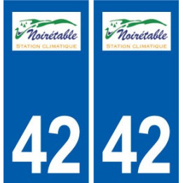 42 Noirétable logo ville autocollant plaque stickers département