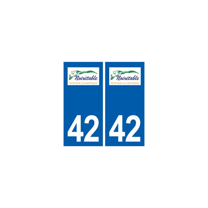 42 Noirétable logo ville autocollant plaque stickers département