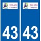 43 Saint-Julien-Chapteuil logo autocollant plaque immatriculation ville