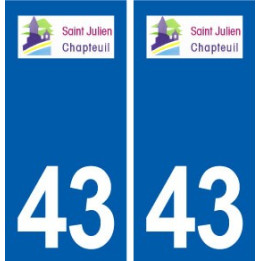 43 Saint-Julien-Chapteuil logo autocollant plaque immatriculation ville