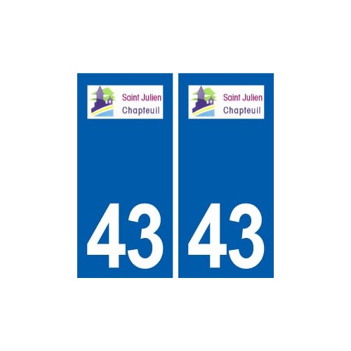 43 Saint-Julien-Chapteuil logo autocollant plaque immatriculation ville
